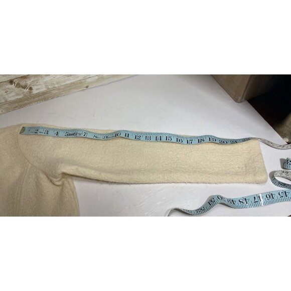 Jones New York Petite Winter White Merino Wool Jacket Sweater Zip Front PL 12P - Picture 9 of 12